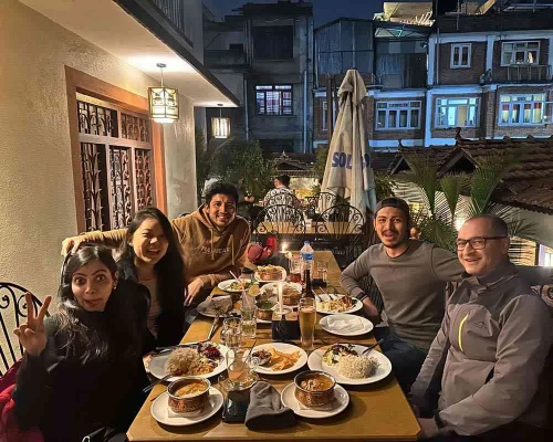 Farewell dinner at avocado cafe thamel 