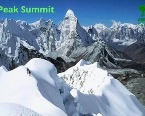 View from island peak summit