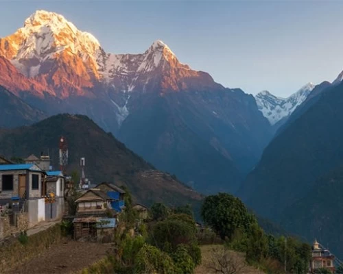 View from khopra ridge trek min