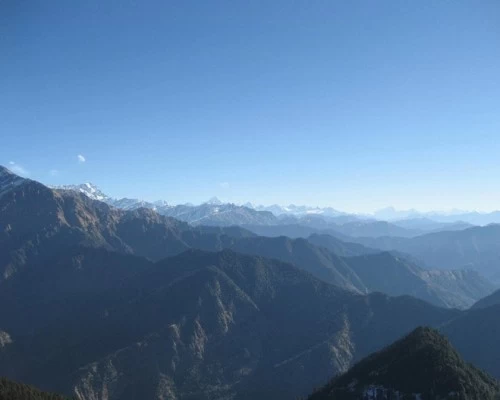 View from lamajura pass ebc trek by road min