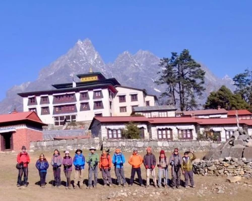 View from tyangboche monastery