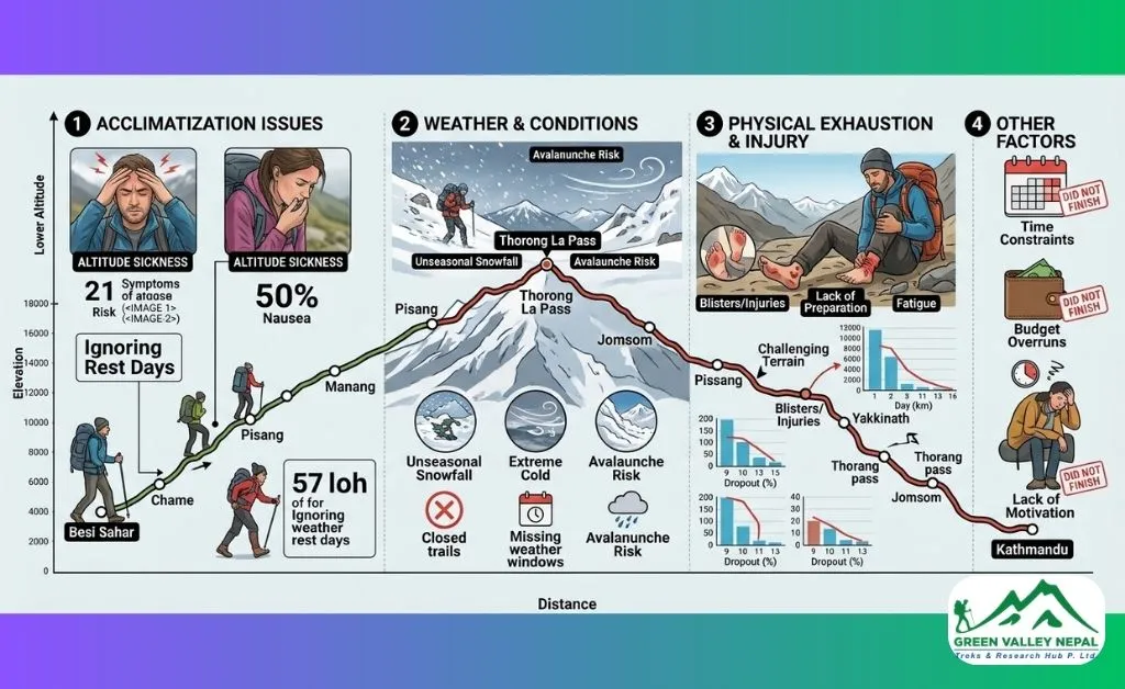 Common Reasons Traveler Fail to Complete Annapurna Circuit Trek