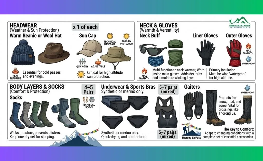 Accessories for Annapurna Circuit Trek