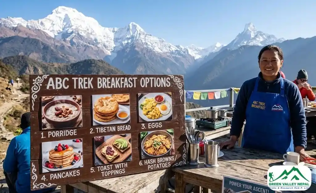 Breakfast Options on the ABC Trek