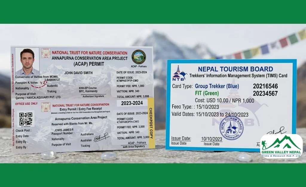 ACAP Permit and TIMS Card for ABC Trek