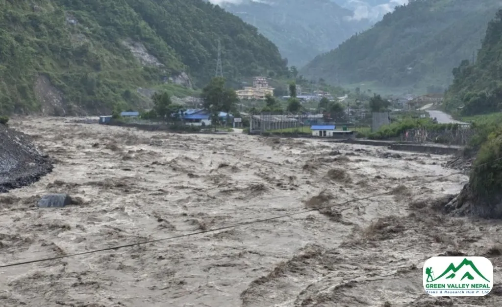 Flood in Rasuwa