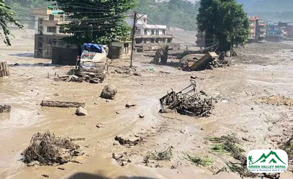Condition after the flood in Rasuwa