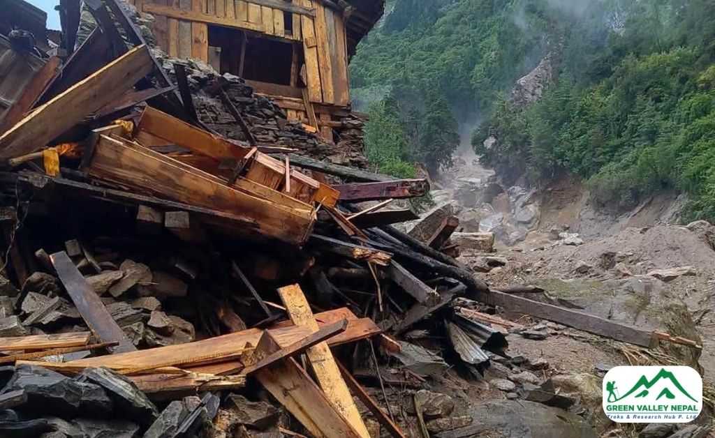 Flash Flood Sweeps houses and two bridges in Namrung