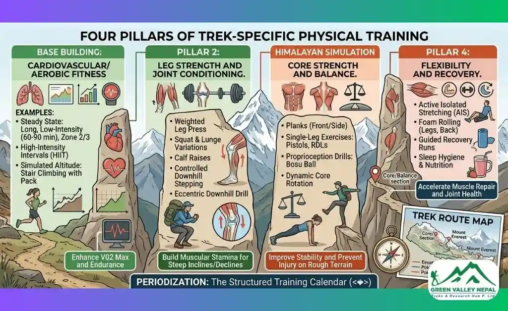 Four Pillars of Trek-Specific Physical Training for Trekking in Nepal