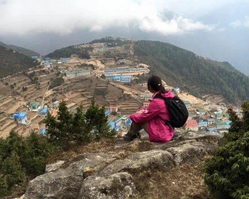 Namche View From Days Ebc Trek
