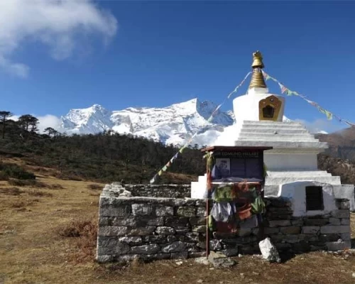 View From Tyangboche With Memory Of Hillary