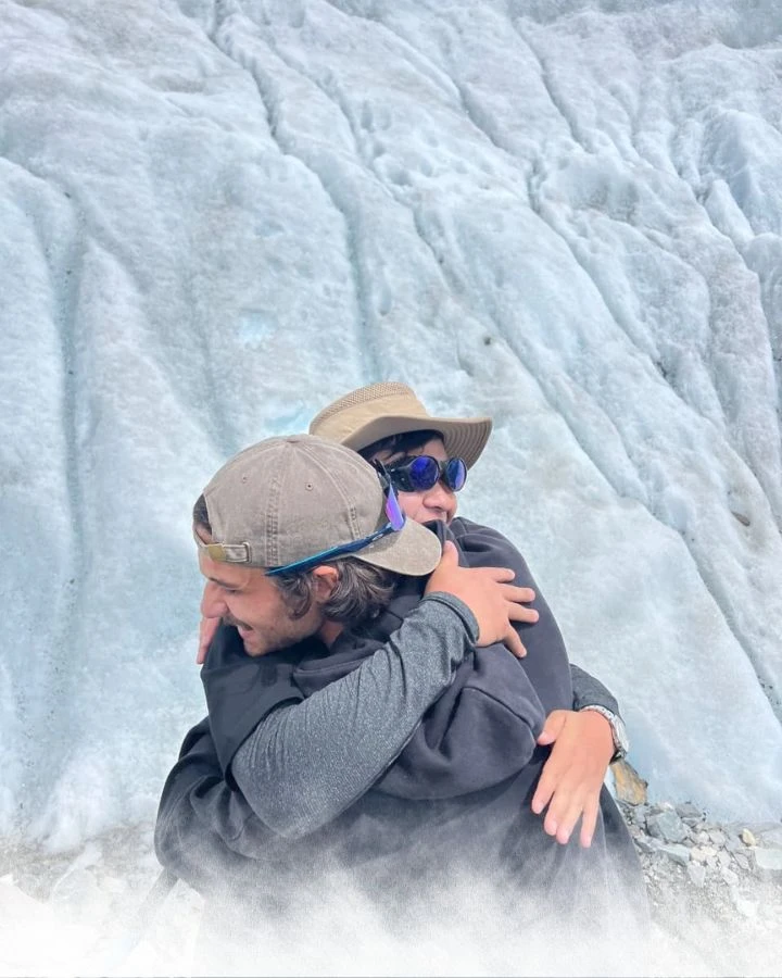 Emotional Hug On the Glacier