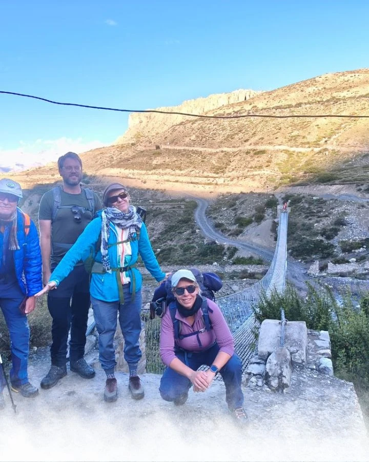 Crossing the Suspension Bridge