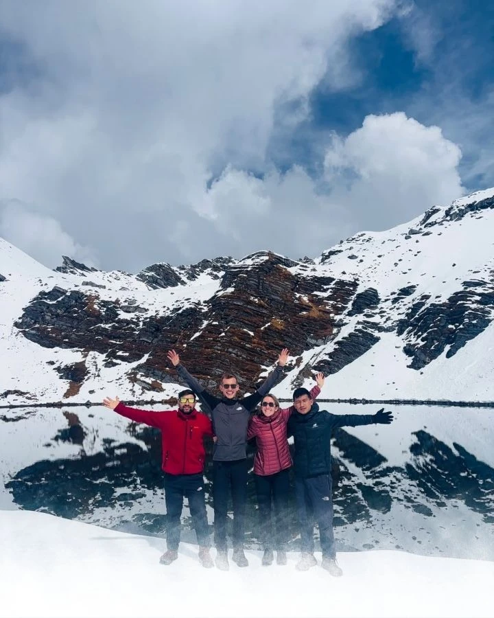 Arms Wide at the Mirror Lake