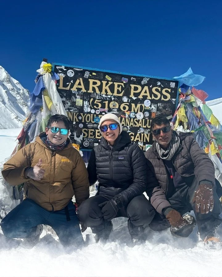 Standing at Larke Pass, 5,106 m