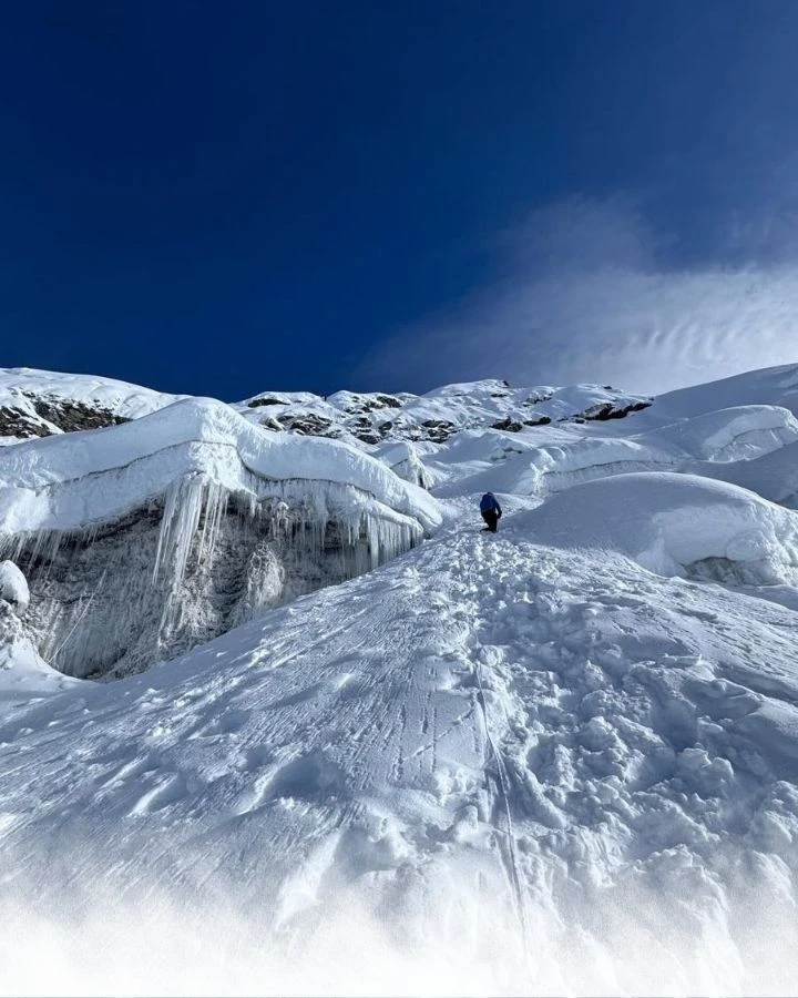 Climbing Past the Icicles