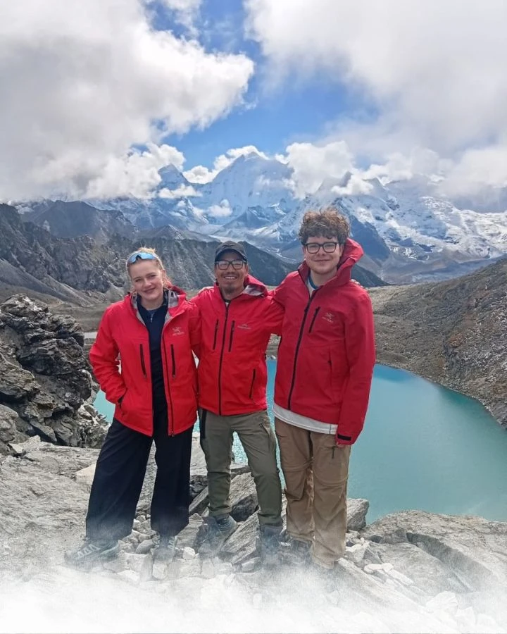 A Turquoise Lake Below the Giants