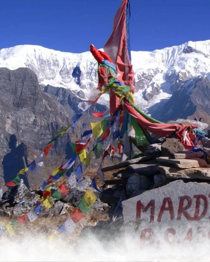 Trek from High Camp to Mardi Base Camp then down to Badal Danda