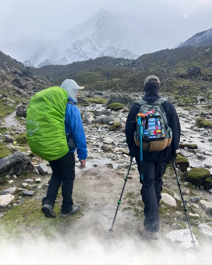 Two Walking through Rocky Valley