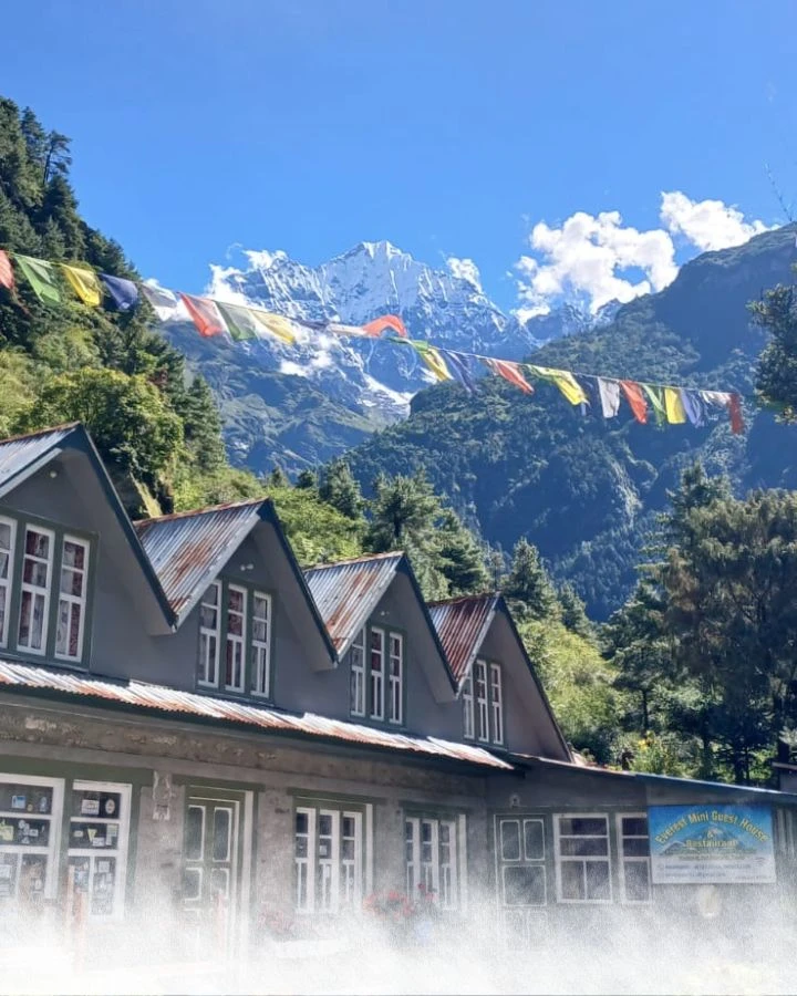 Guesthouse with Prayer Flags