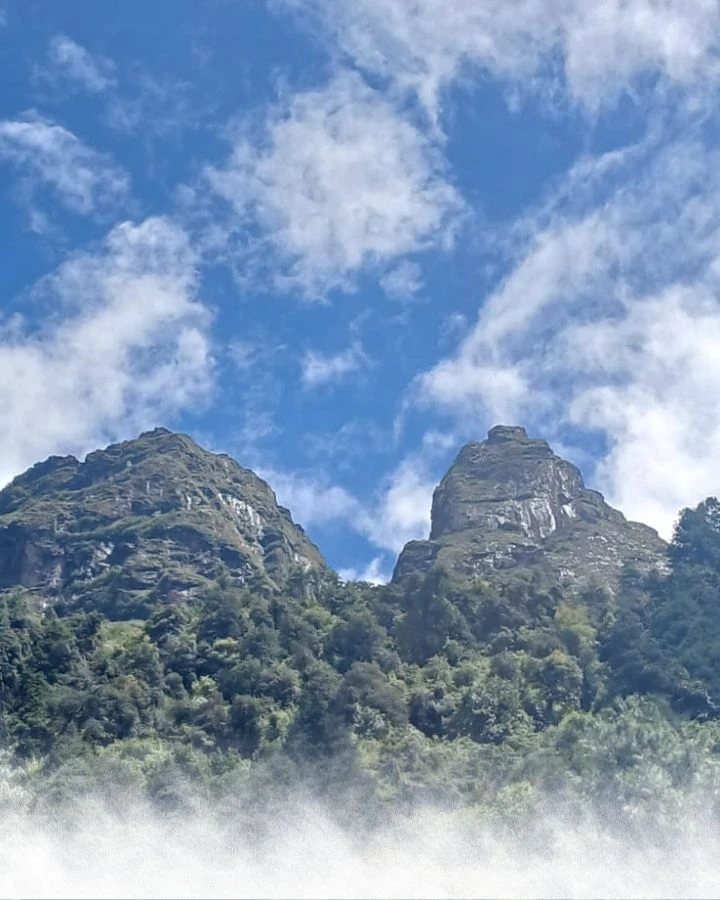 Twin Peaks Above the Mist