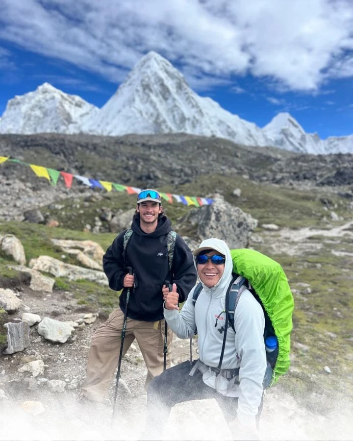 Two with Pyramid Peak (Pumori) Behind