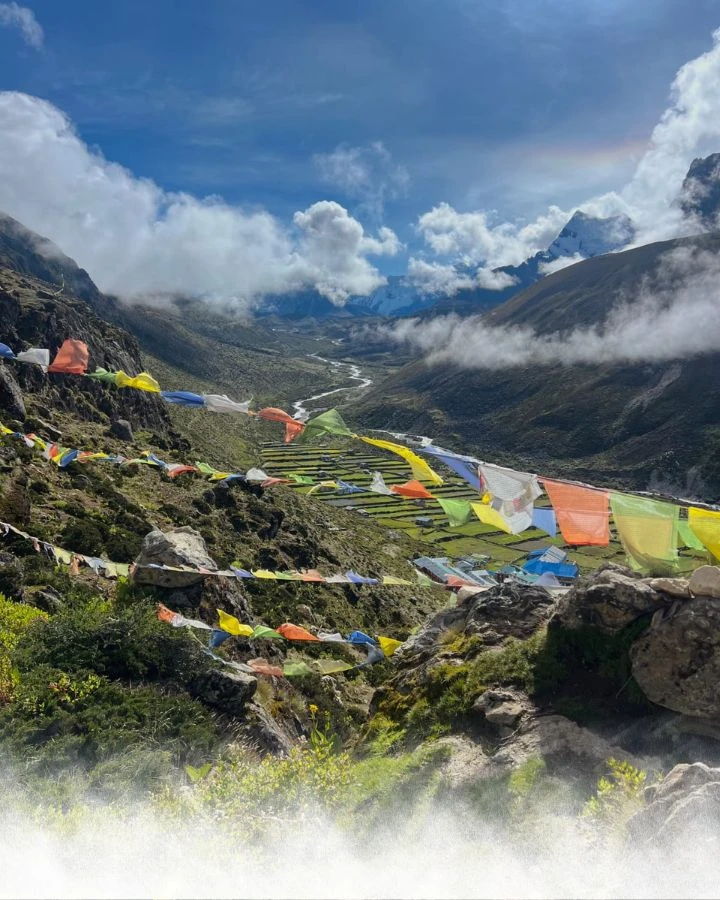 Valley View with Prayer Flags