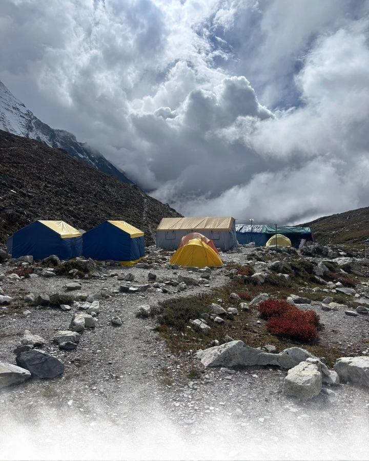 Camp Beneath Moody Skies